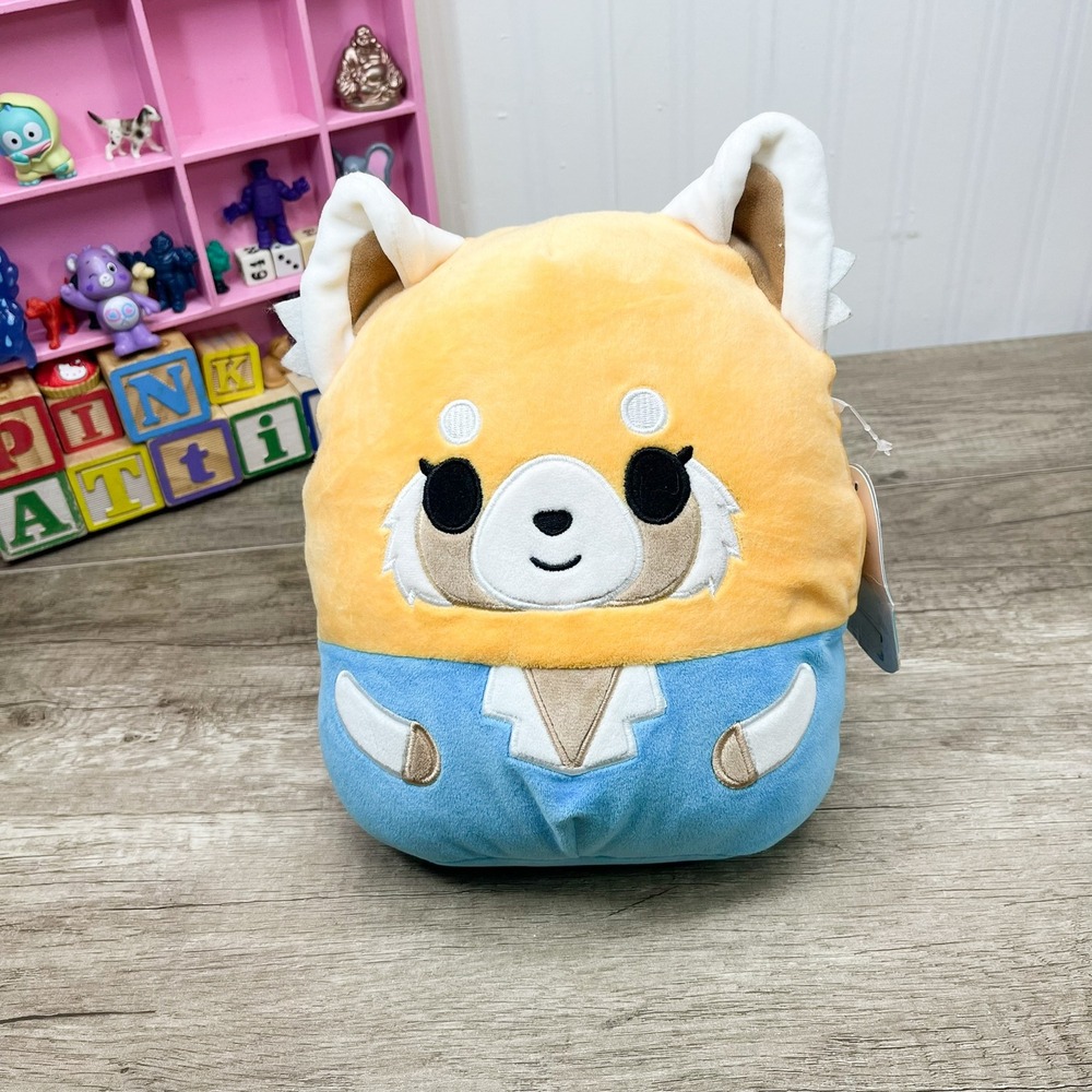 Squishmallows Sanrio Aggretsuko 8 Inch Red Panda Plush Office Outfit NWT